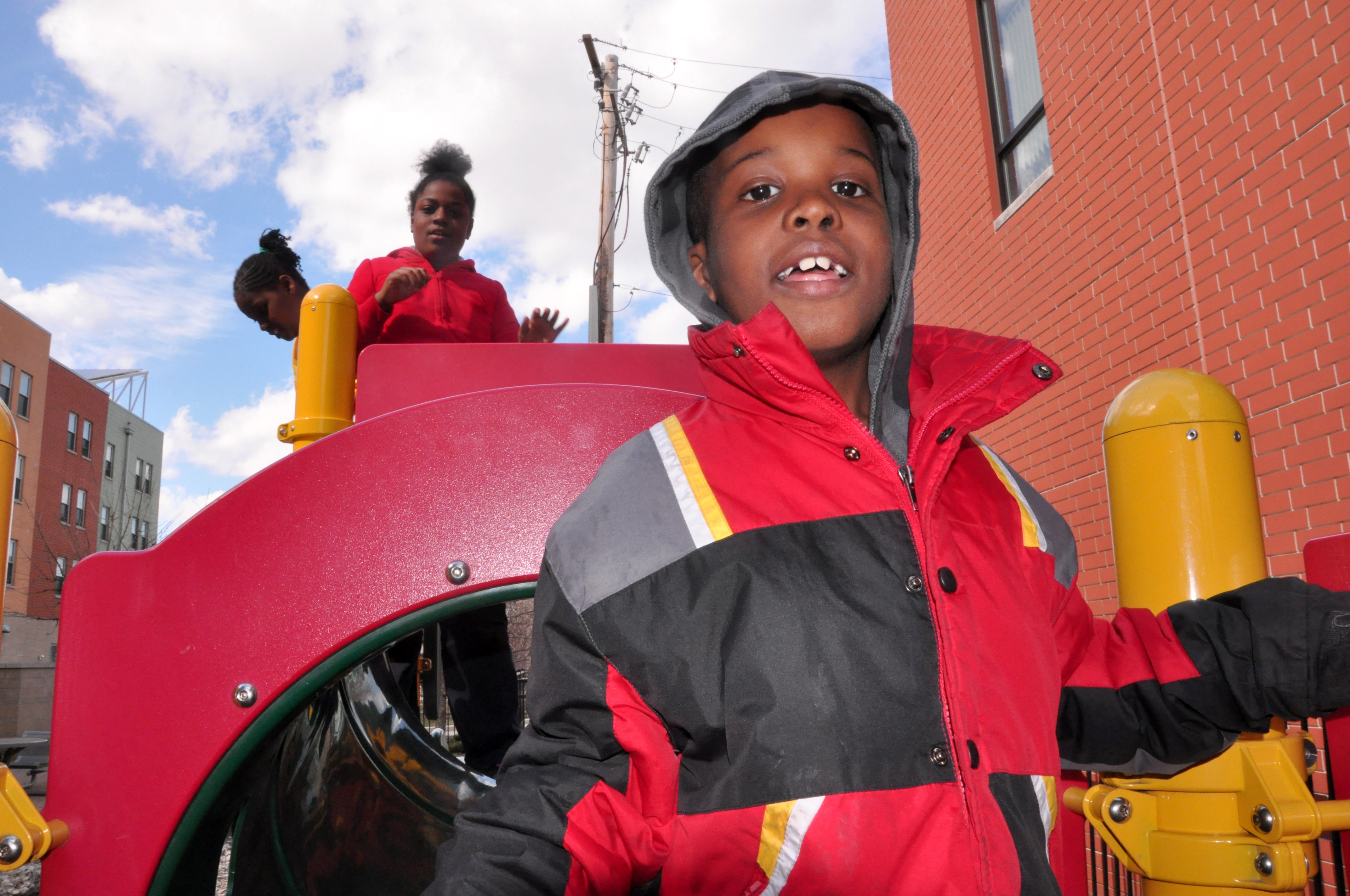 Children playing at Wentworth Commons, Mercy Housing