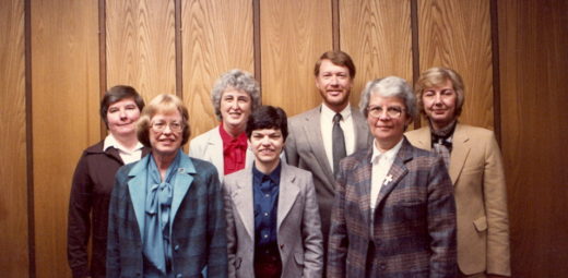 Sister Timothy Marie O'Roark standing with supporting partners