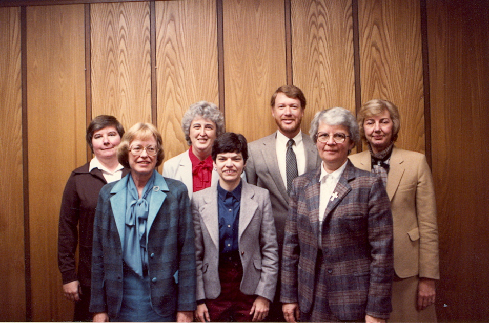 Sister Timothy Marie O'Roark standing with supporting partners