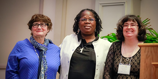 Ellen, Debra, and Caryl at St. Catherine’s 125th Anniversary celebration.
