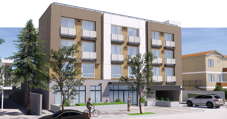 Rendering of Burbank Boulevard Senior Housing
