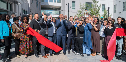 Ribbon cutting at Dorris M Vincent